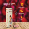 DHOOPA by ORBAN Deluxe Incense Dhoop Stick, Clean-Burning & Eco-Friendly | Enhance Meditation, Yoga & Pooja Experience | Rose Fragrance | with Stand & Bookmark