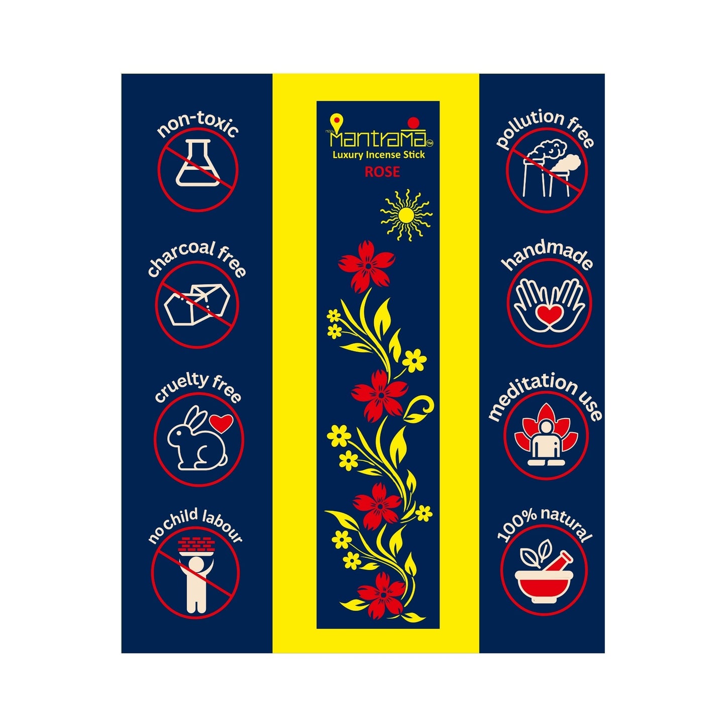 MAAY MANTRAMA By ORBAN – Royal Luxury Incense Stick | Infuse Positivity & Peace in Every Space|Rose Fragrance | With Incense Stand & BookMark