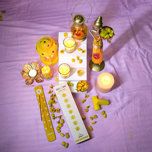 DHOOPA by ORBAN Deluxe 7 Chakra Incense Stick | Crafted to Awaken Your Inner Energy & Peace | Sandalwood Fragrance | with Stand & Warli Design Bookmark