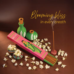 DHOOPA By ORBAN - Classic Bambooless Incense Sticks | Natural Incense, Handcrafted Aroma  | Jasmine Fragrance | With Incense Sticks Stand
