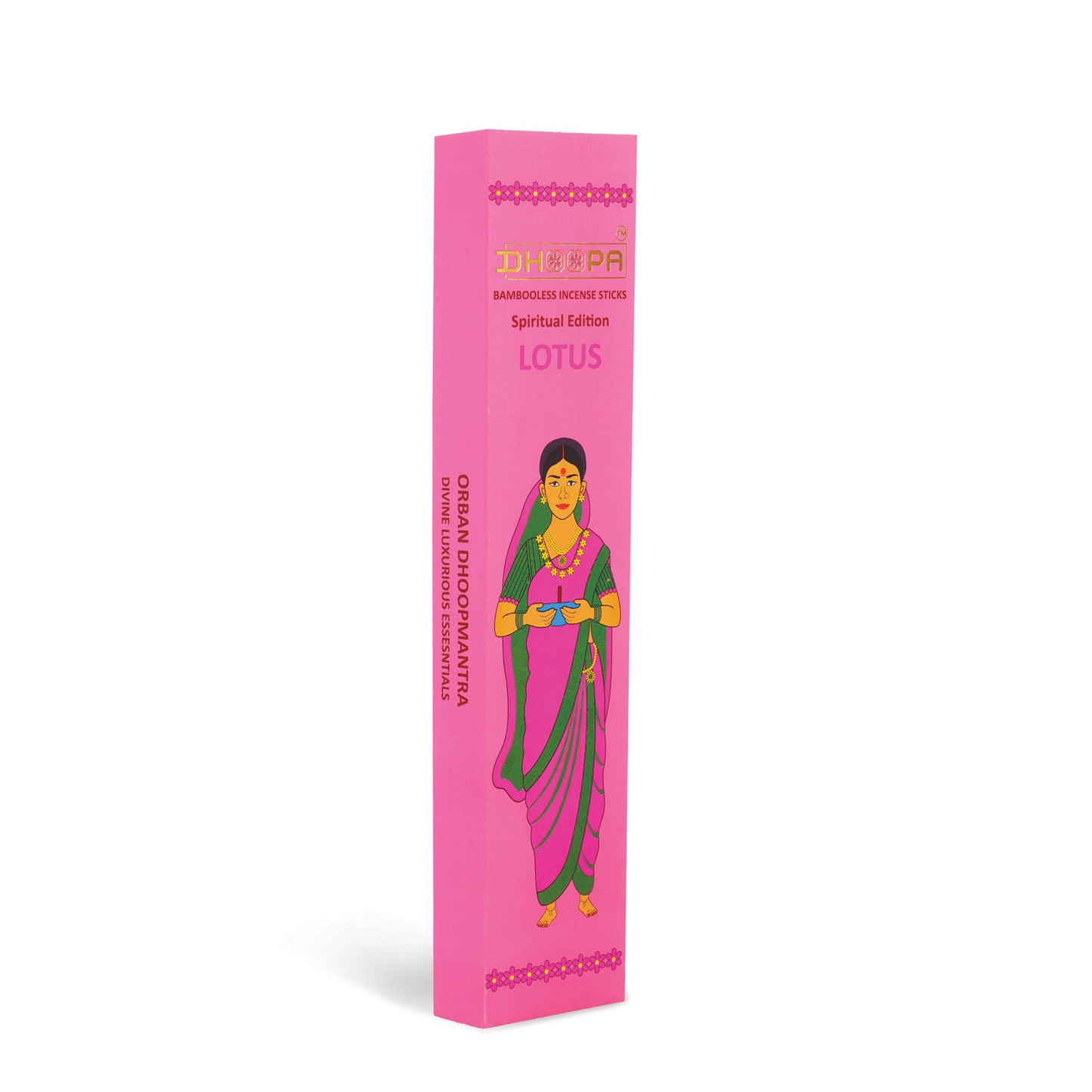 - DHOOPA By ORBAN - Classic Bambooless Incense Sticks | Eco-Friendly , Devotional Incense For Puja ,Meditation,Relaxation | Lotus Fragrance | With Incense Sticks Stand