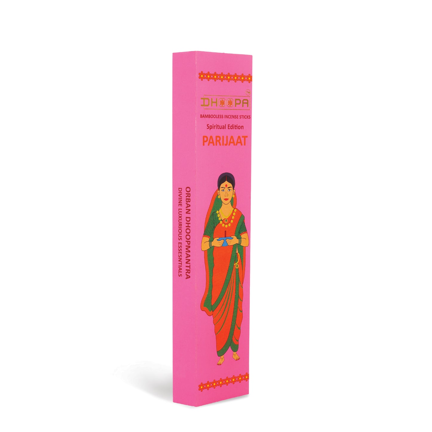 DHOOPA By ORBAN - Classic Bambooless Incense Sticks | Natural Incense ,Handcrafted Aroma  | Parijaat Fragrance | With Incense Sticks Stand