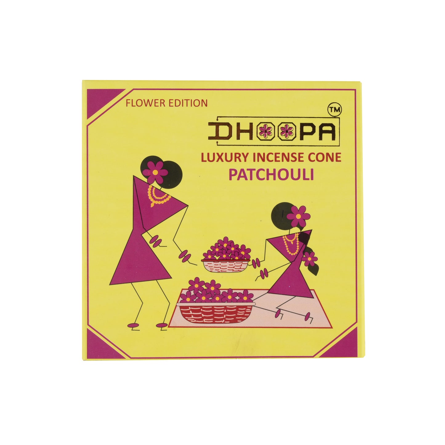 DHOOPA By ORBAN| Luxury Incense Flower Cone| Low Smoke – Clean & Peaceful Pooja | Patchouli Fragrance | With Bookmark and Stand