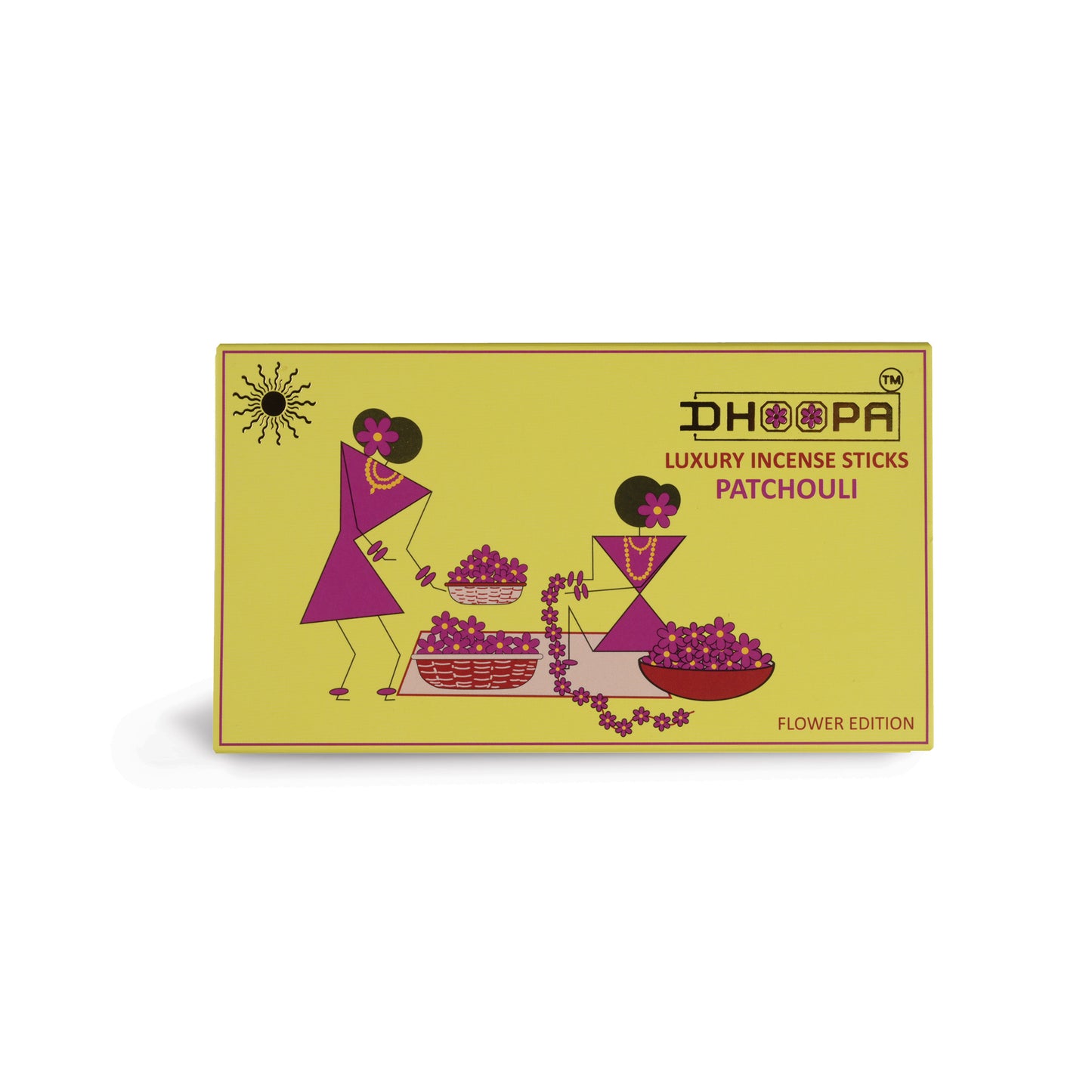 DHOOPA By ORBAN |Luxury Big Flower Edition Incense Sticks | Crafted for Pooja, Meditation &  Peaceful Living | Patchouli Fragrance | With bookmark and Stand