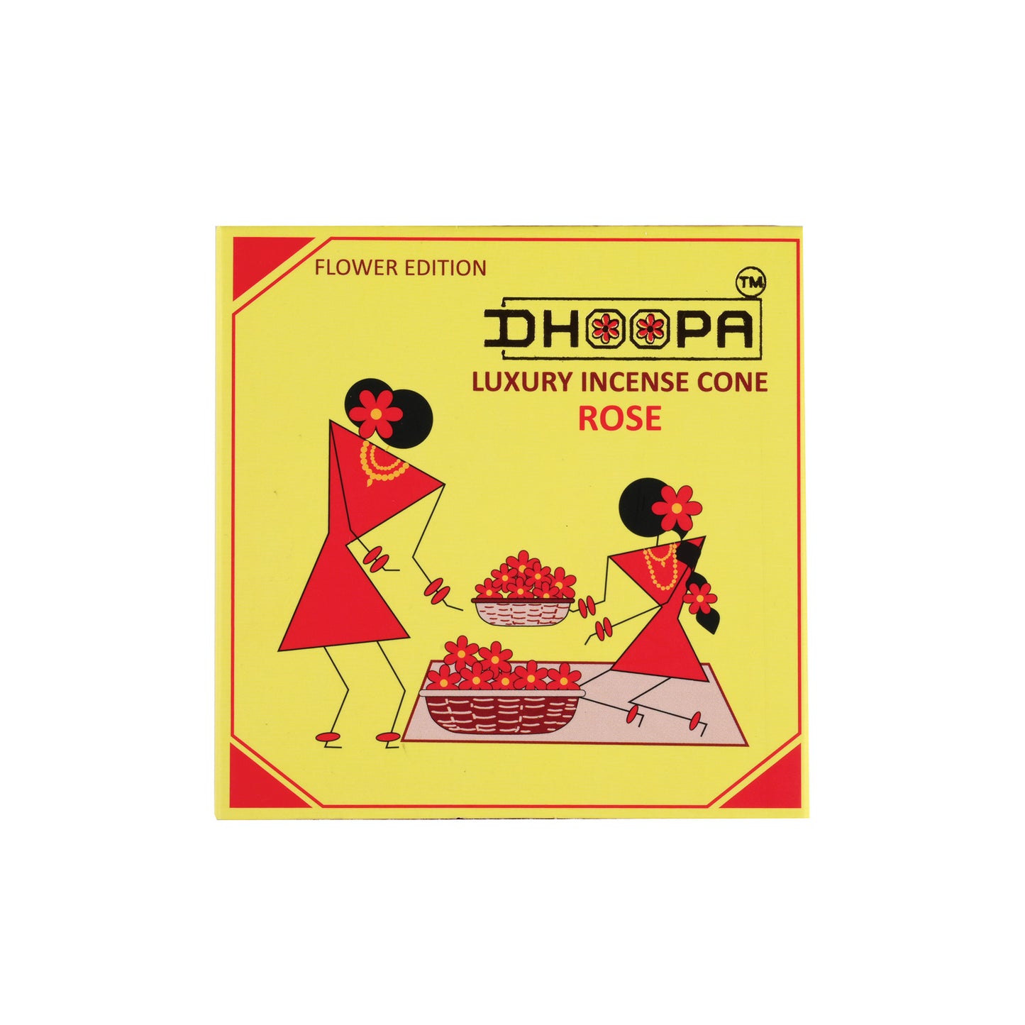 DHOOPA By ORBAN| Luxury Incense Flower Cone | Luxury Herbal Incense for Pooja & Relaxation |Rose Fragrance | With Bookmark & Stand