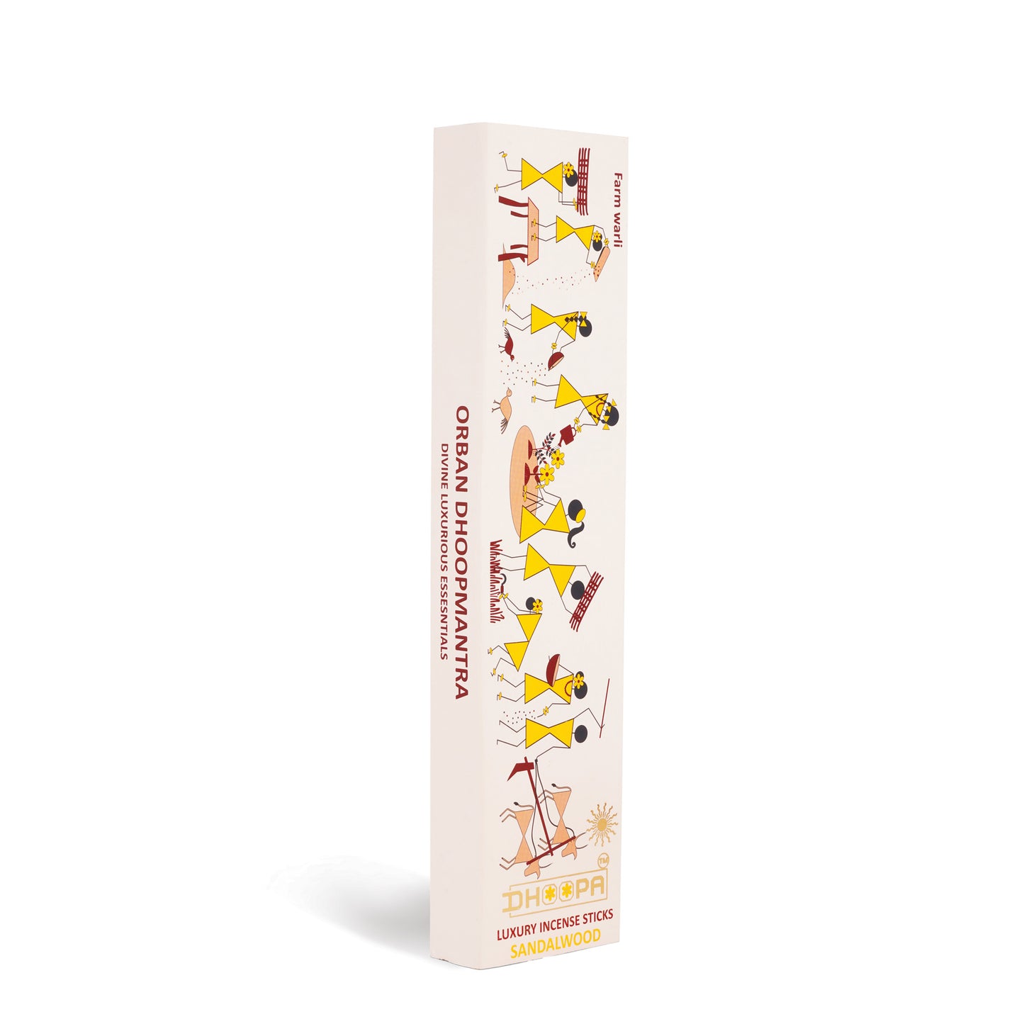 DHOOPA by ORBAN - Warli Luxury Incense Sticks | Natural Incense for Puja | Sandalwood Fragrance | with Bookmark and Premium Incense Stand