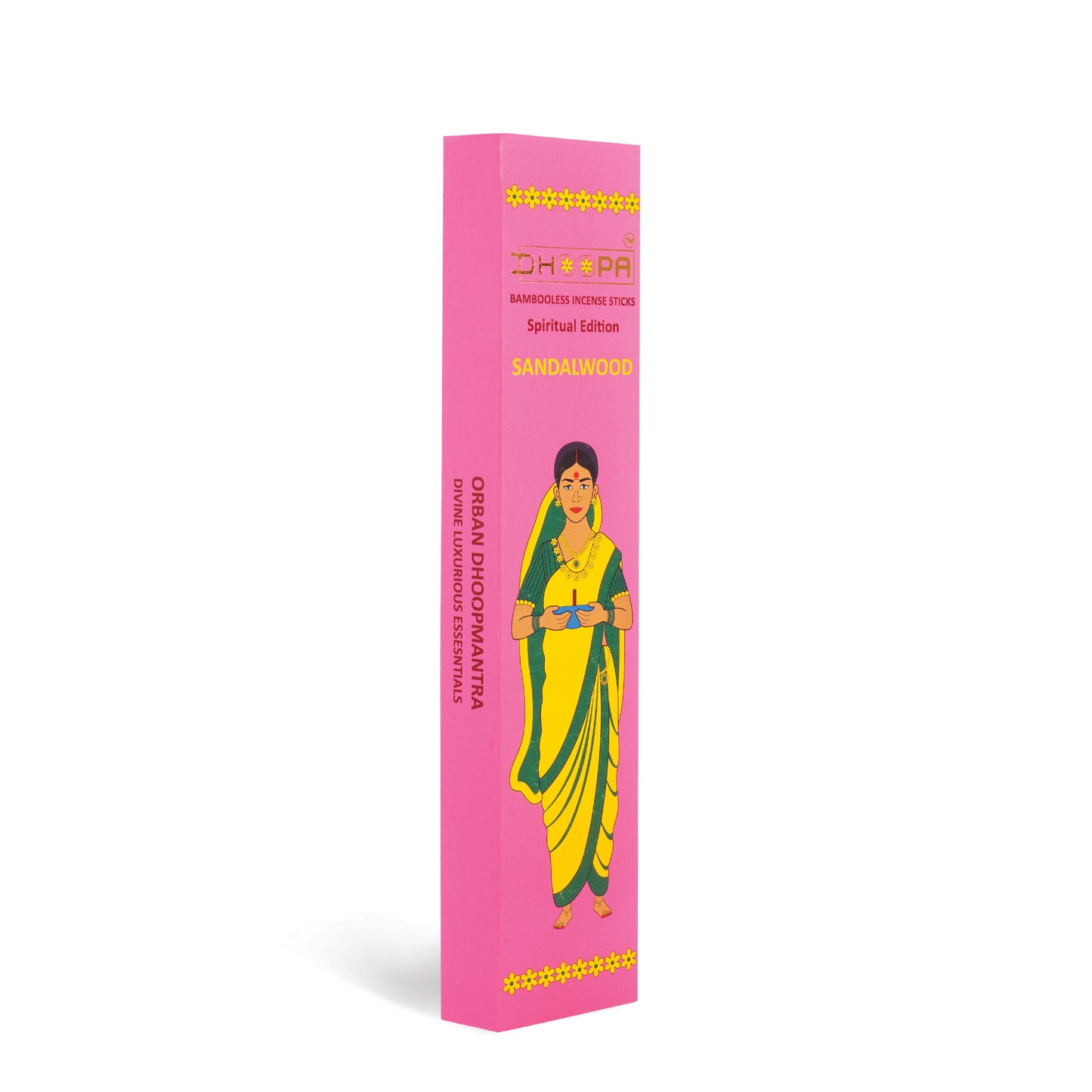 DHOOPA By ORBAN - Classic Bambooless Incense Sticks | Long-lasting Herbal incense Sticks  For Pooja | Sandalwood Fragrance | With Incense Sticks Stand
