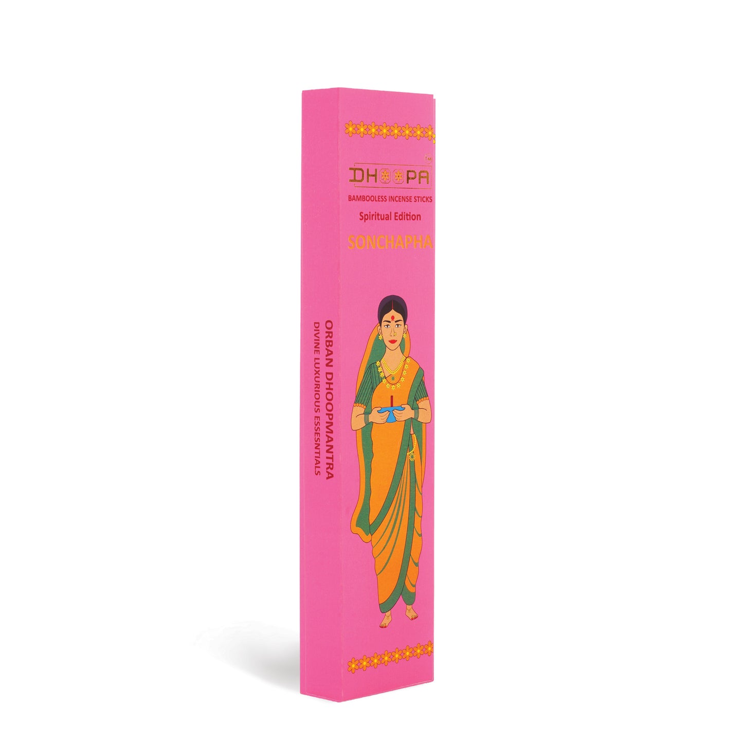 DHOOPA By ORBAN - Classic Bambooless Incense Sticks | Natural & Non-Toxic Aroma For Pooja  & Meditation | Sonchapha Fragrance | with Incense Sticks Stand