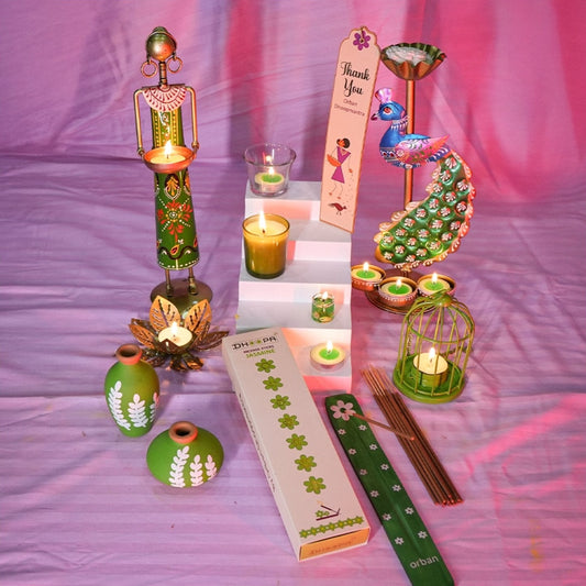 DHOOPA by ORBAN Deluxe 7 Chakra Incense Stick | Natural & Eco-Conscious | Perfect for Meditation & Spiritual Use and Daily Pooja |Jasmine Fragrance | with Premium Stand & Bookmark