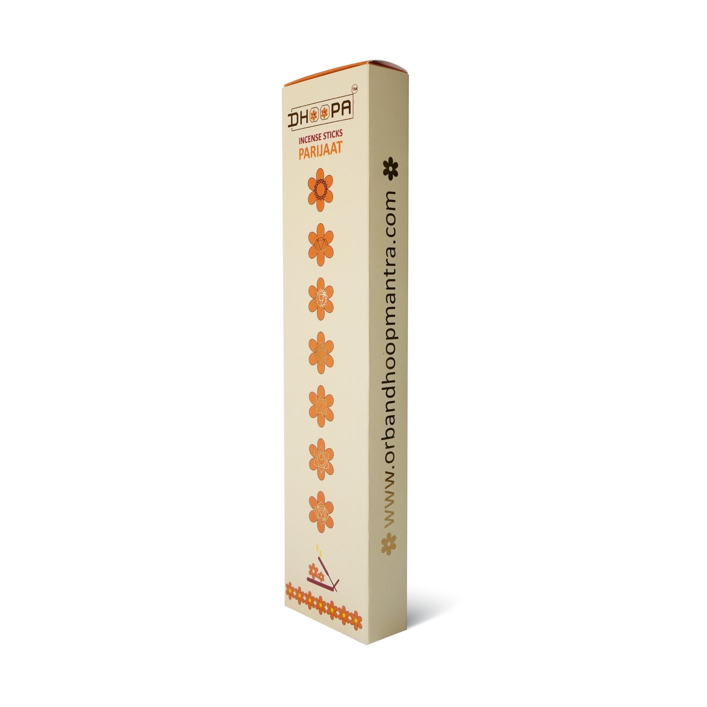 DHOOPA by ORBAN Deluxe 7 Chakra Incense Stick | Ideal for Relaxation, Yoga & Spiritual Balance | Parijaat Fragrance