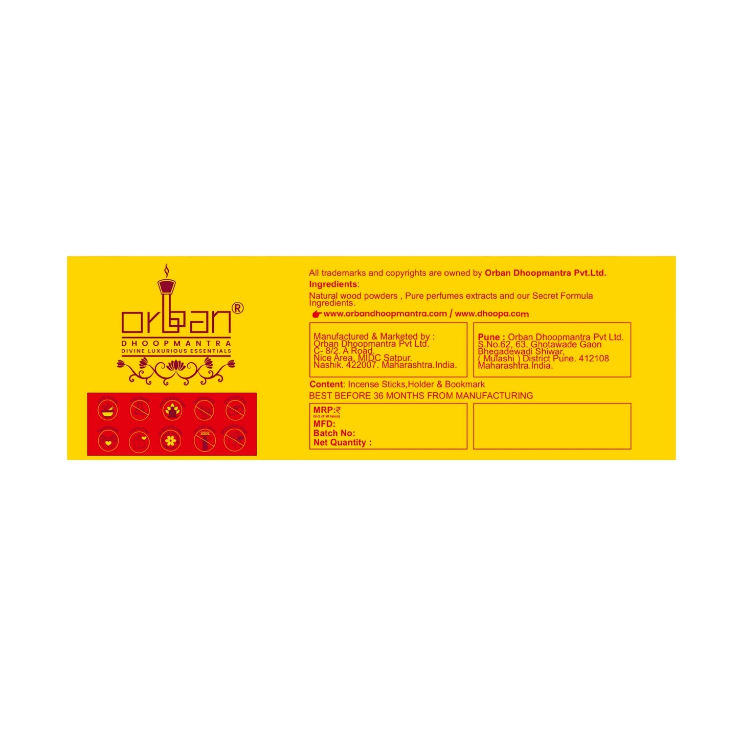 MAAY MANTRAMA By ORBAN |Luxury Incense Stick| Long-Lasting Aroma for Worship & Relaxation|Sandalwood Fragrance |With Free Incense Sticks Stand