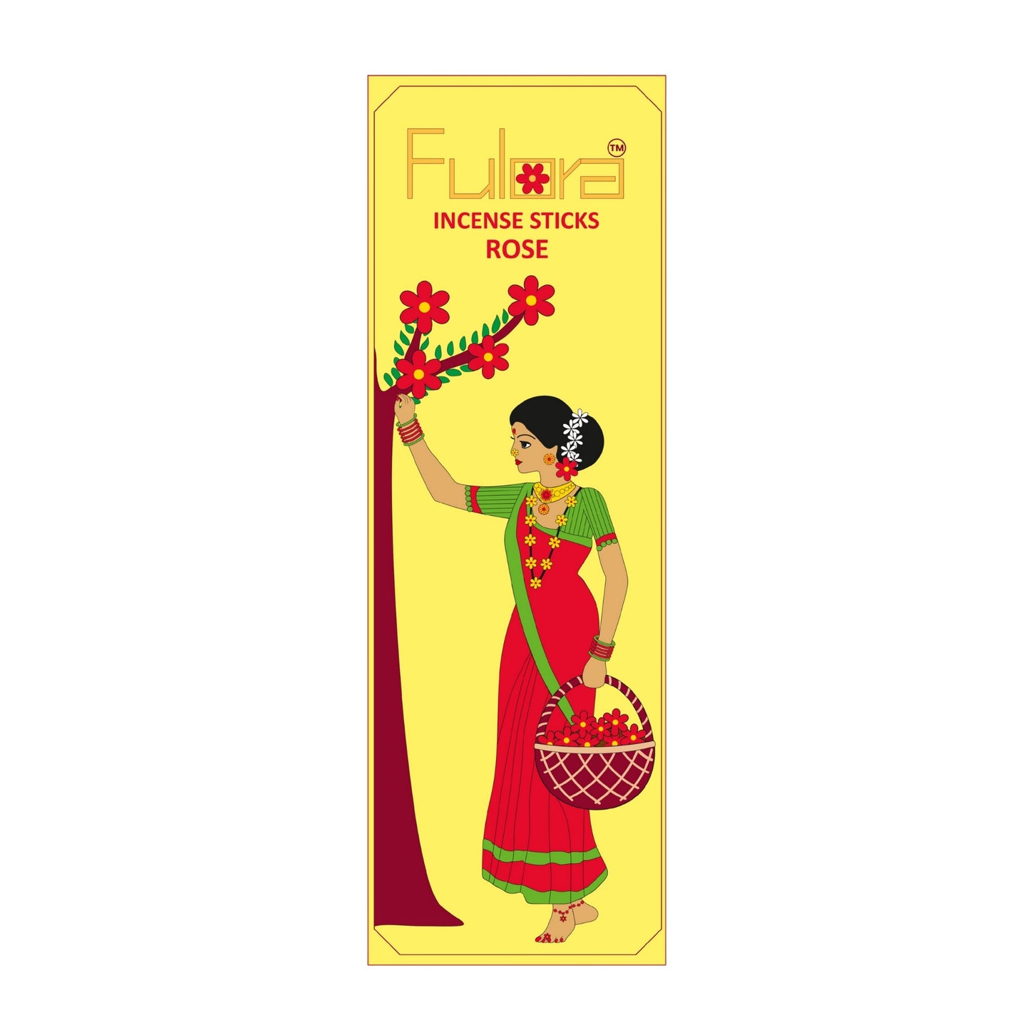 FULORA By ORBAN |Luxury Incense Stick| Devotional & Calming Aroma for Daily Use|Rose Fragrance |With Free Incense Sticks Stand