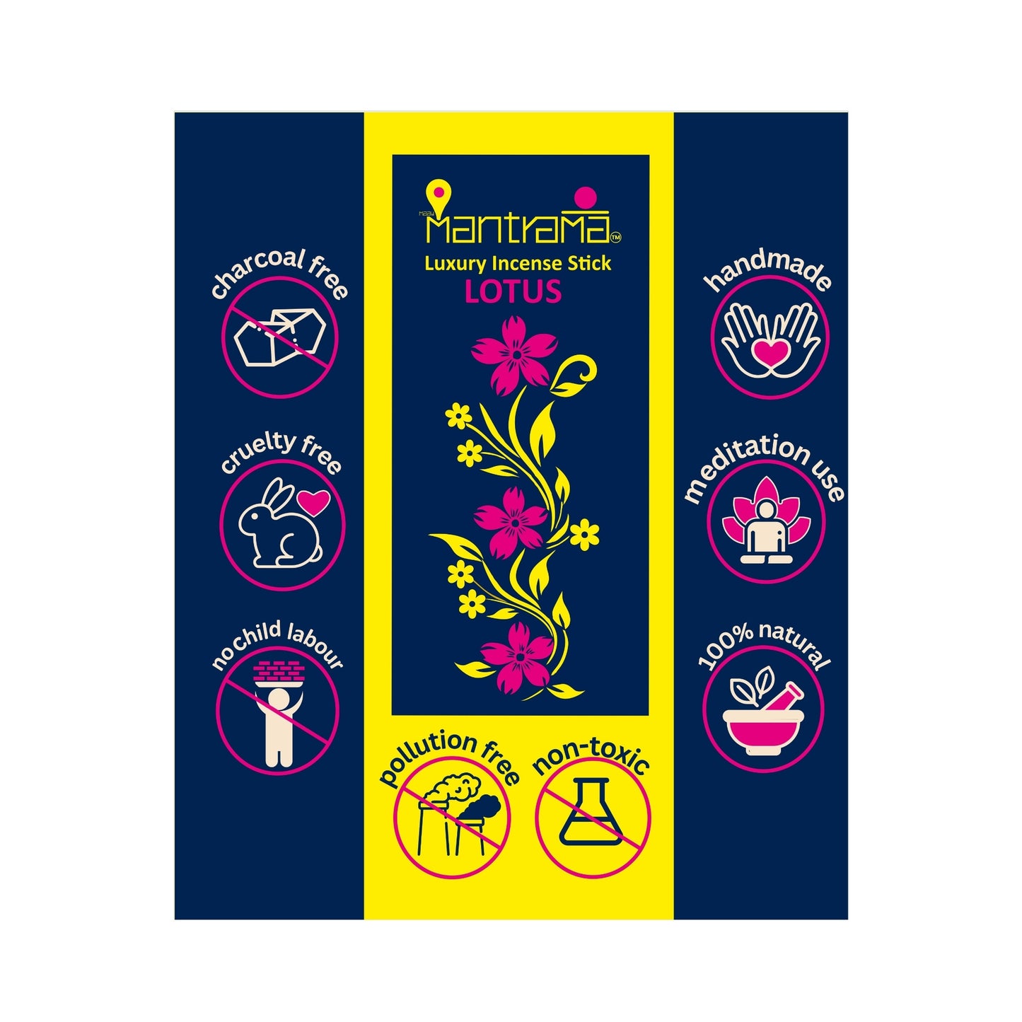 MAAY MANTRAMA By ORBAN – Royal Incense Dhoop Stick |Spirituality, Peace & Mindful Living Eco-Friendly , Devotional Incense| Lotus Fragrance | With Dhoop Stand & Bookmark