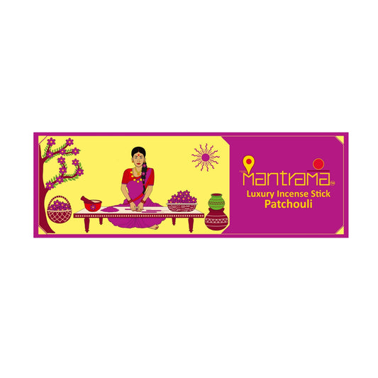 MAAY MANTRAMA By ORBAN |Luxury Incense Stick|Pooja Aroma| Perfect for Temple, Pooja & Meditation|Patchouli Fragrance |With Free Incense Sticks Stand