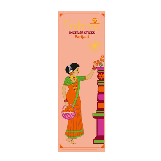PRABHAA  By ORBAN |Luxury Incense Stick| Devotional & Calming Aroma for Daily Use| Parijaat Fragrance |With Free Incense Sticks Stand