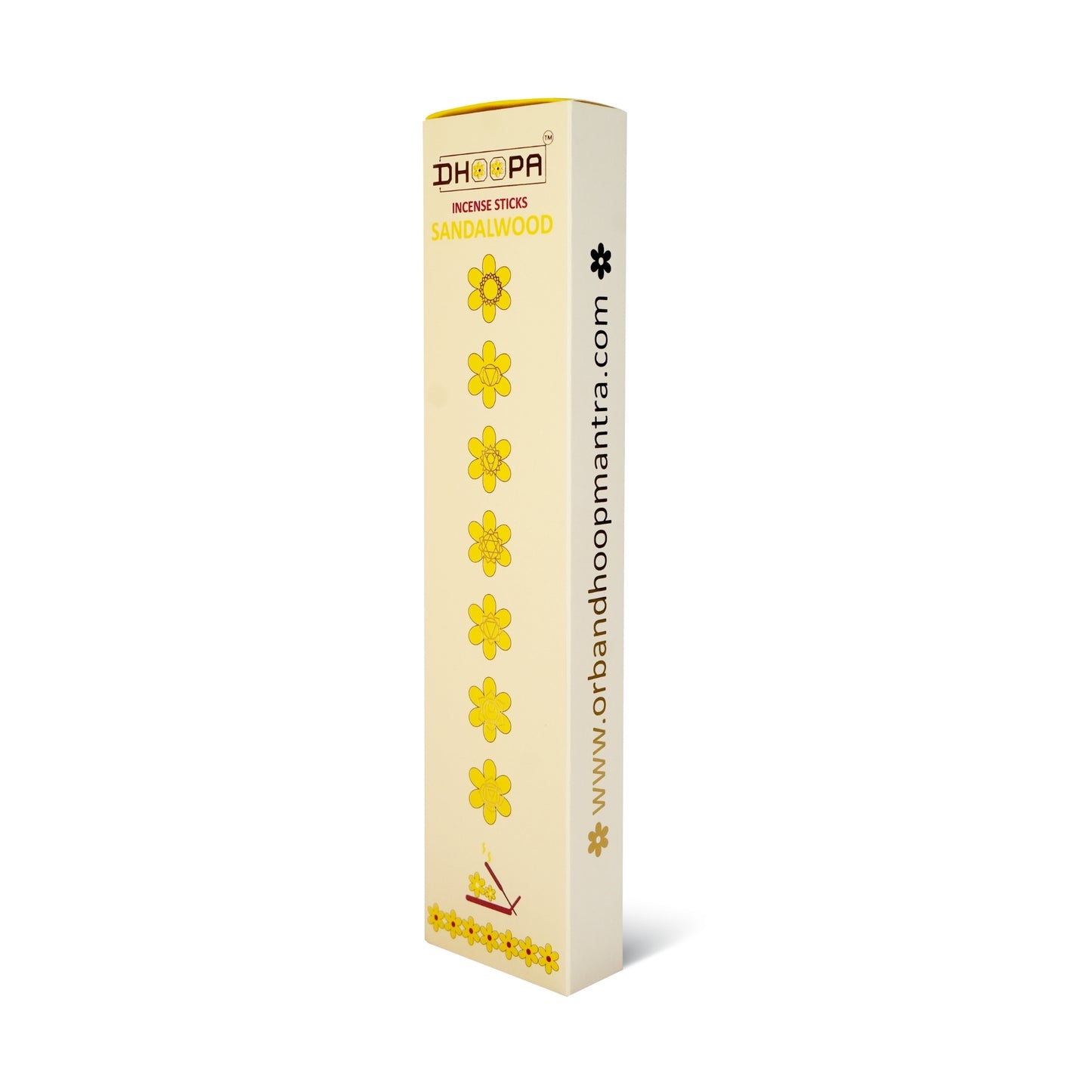 DHOOPA by ORBAN Deluxe 7 Chakra Incense Stick | Crafted to Awaken Your Inner Energy & Peace | Sandalwood Fragrance | with Stand & Warli Design Bookmark