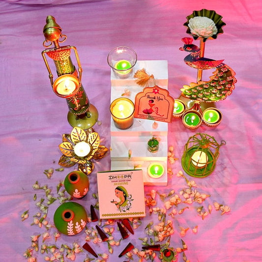 DHOOPA by ORBAN Deluxe Incense Cone | Refreshing Aroma for Peaceful Spaces | Perfect for Pooja | Jasmine Fragrance | with Stand & Bookmark