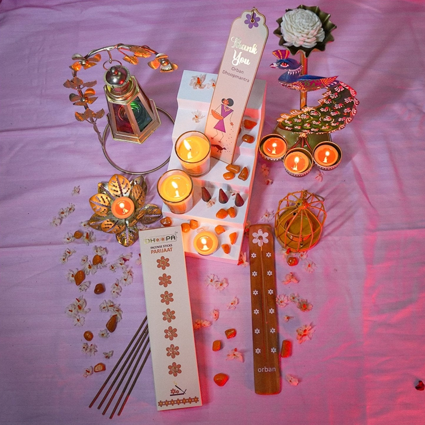 DHOOPA by ORBAN Deluxe 7 Chakra Incense Stick | Ideal for Relaxation, Yoga & Spiritual Balance | Parijaat Fragrance